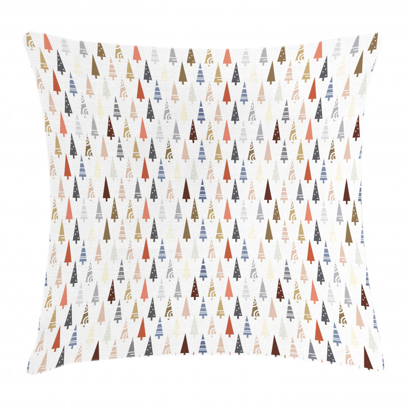 Fir Tree Motif Pillow Cover