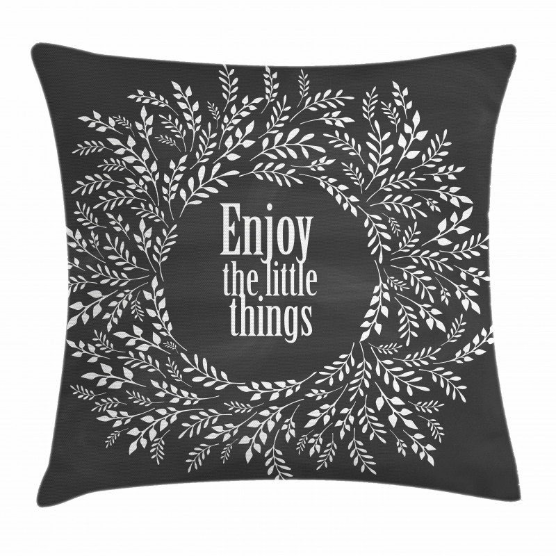 Wreath with a Phrase Pillow Cover