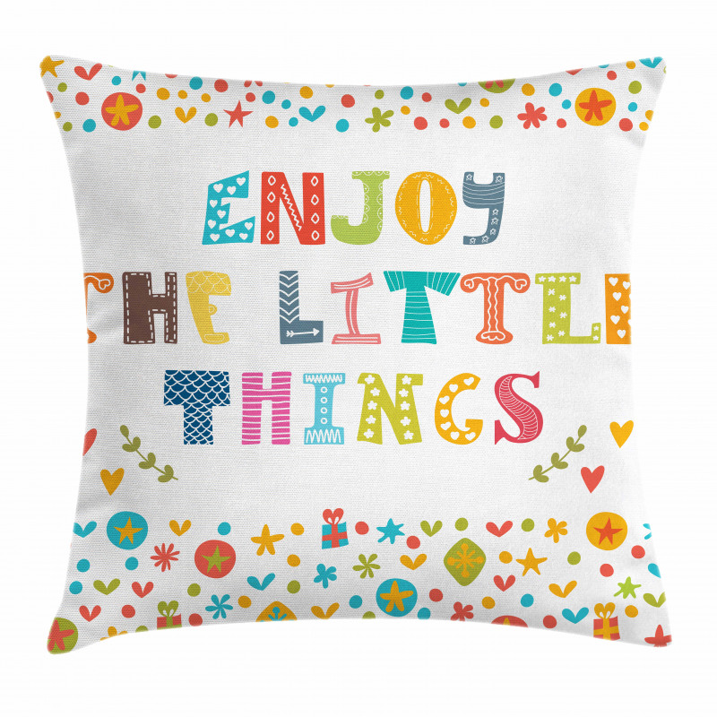 Ornate Colorful Letters Pillow Cover