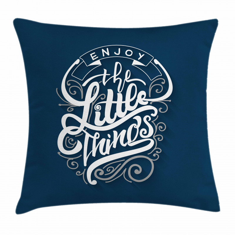 Positive Phrase Curlicues Pillow Cover