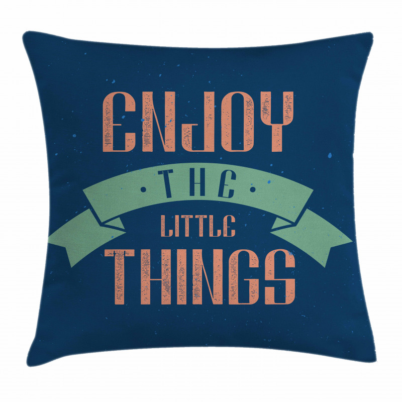 Grungy Positive Message Pillow Cover