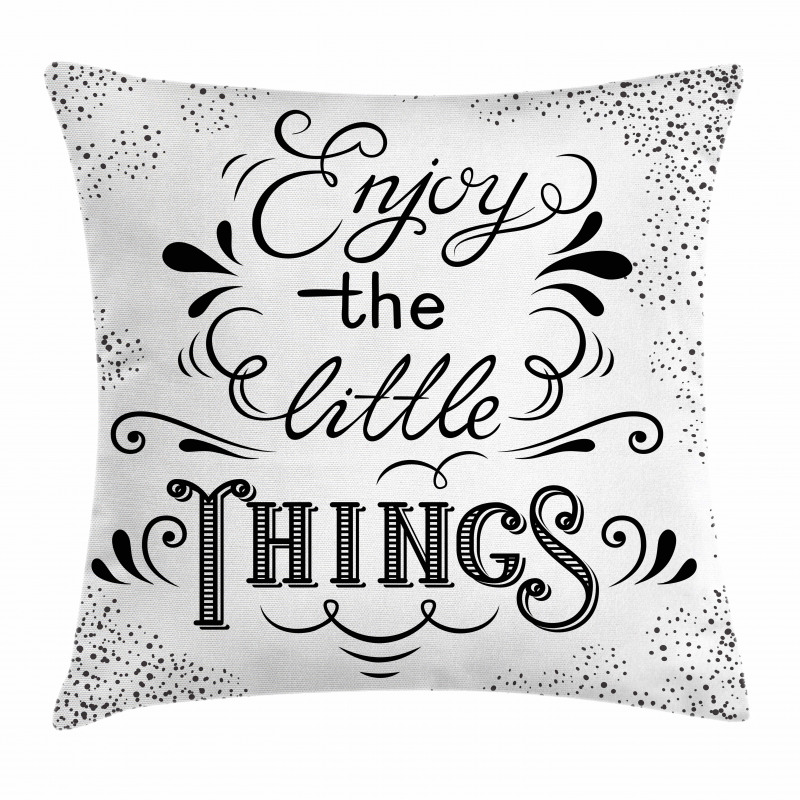Hand Lettering Paisley Pillow Cover