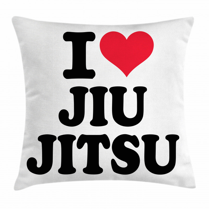 I Love Typography Pillow Cover