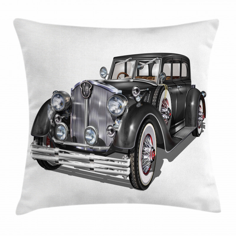 Realistic Classic Car Pillow Cover