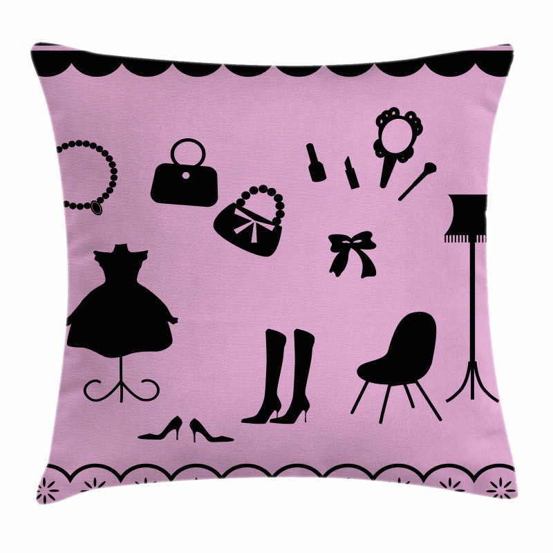 Boutique Shop Elements Pillow Cover