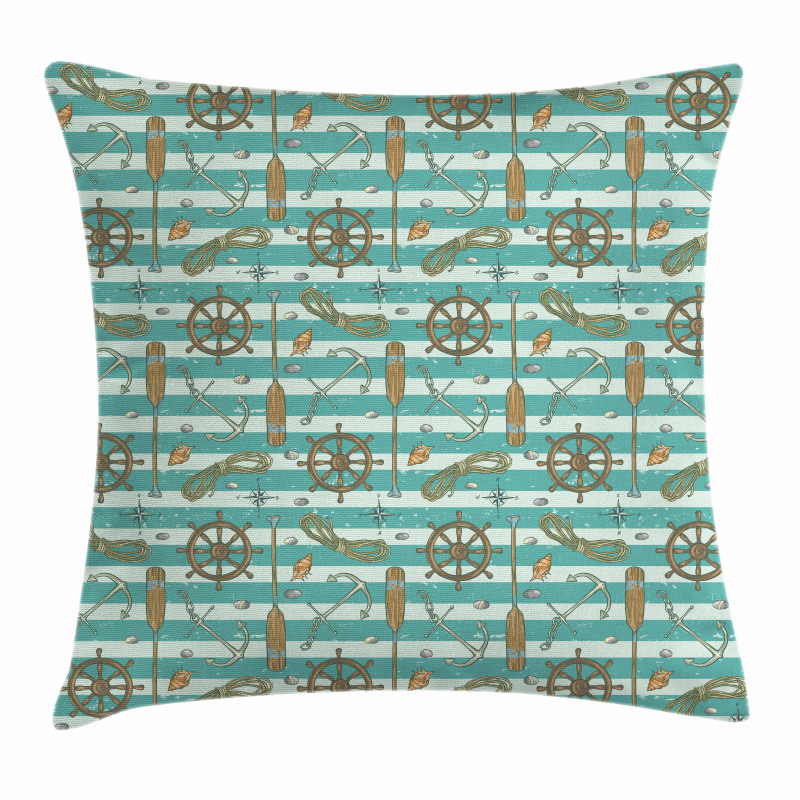 Grungy Nautical Pillow Cover