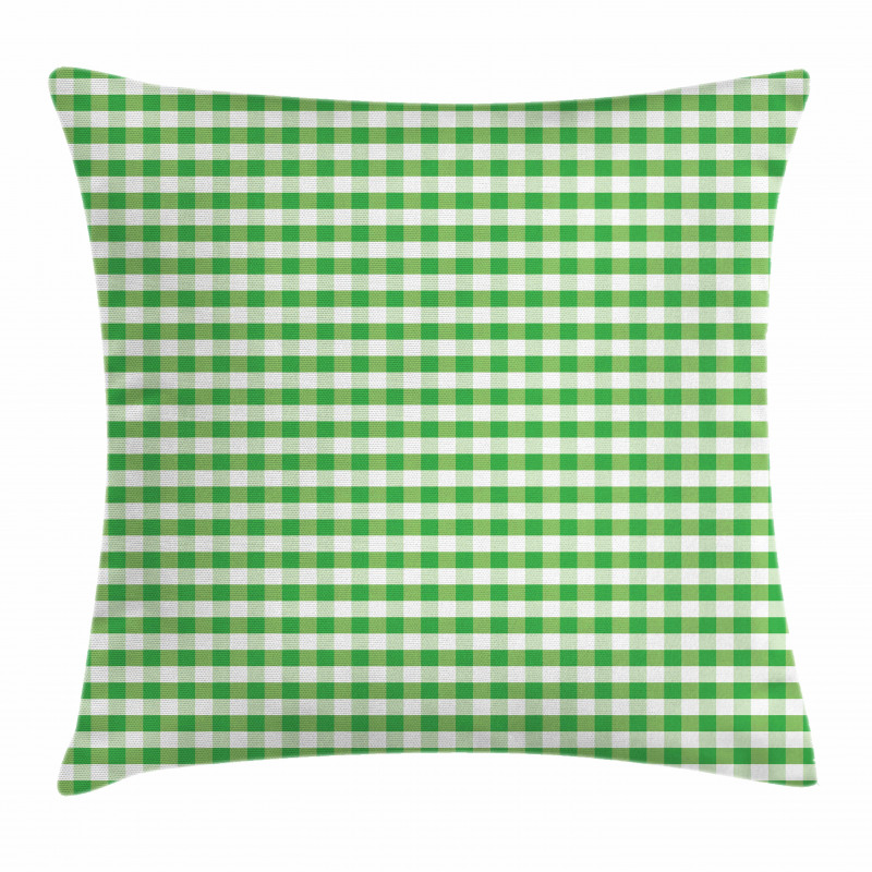 Green White Gingham Pillow Cover