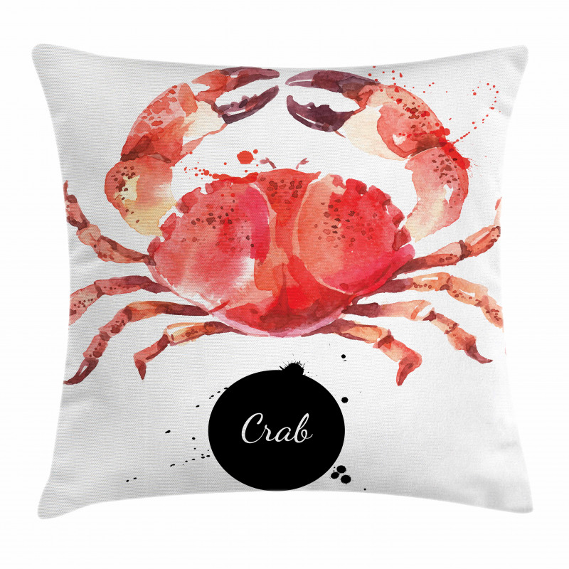 Ink Splatter King Crab Pillow Cover