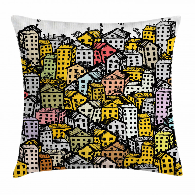 Unplanned Urbanization Pillow Cover