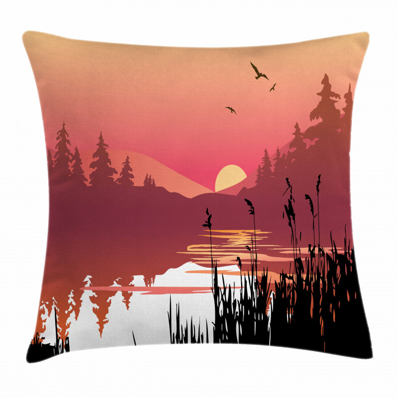 Calm Sunset River Pillow Cover