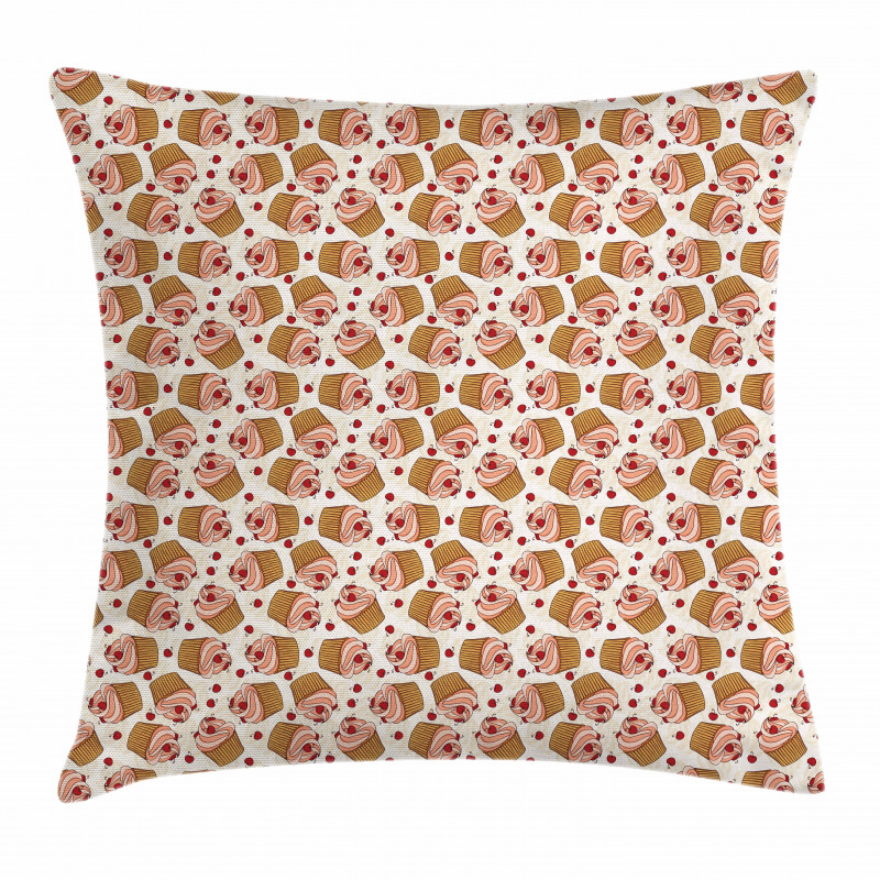 Creamy Dessert Cherries Pillow Cover