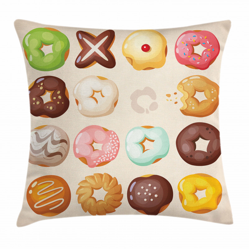 Delicious Glazed Pastries Pillow Cover