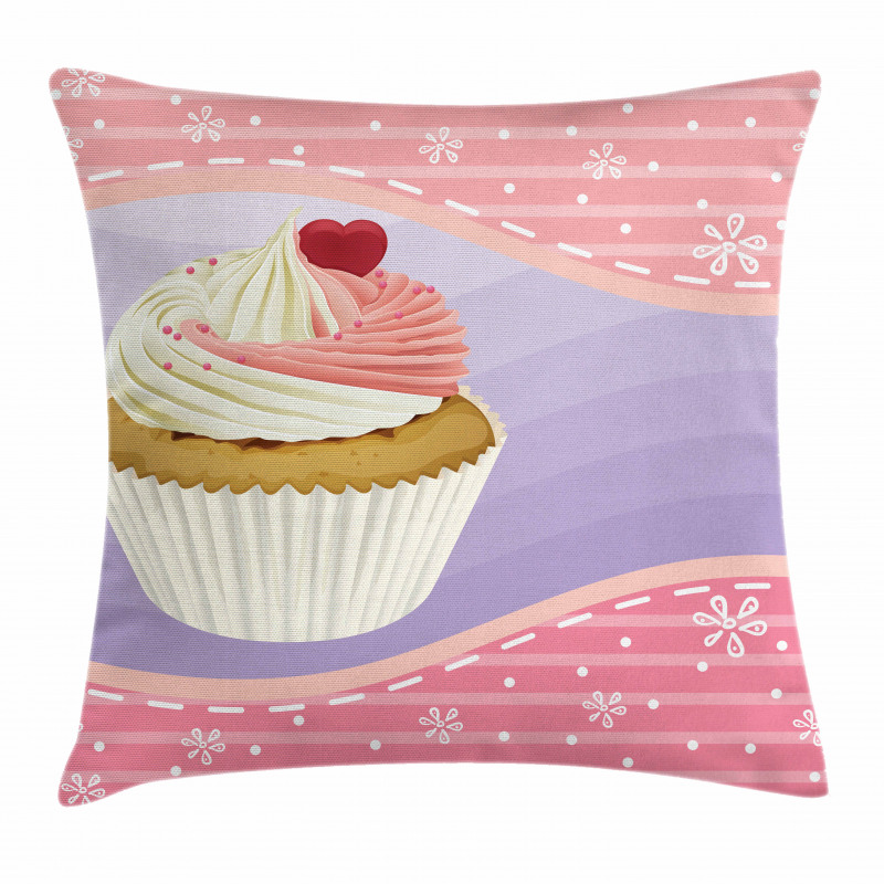 Yummy Pastry Floral Pillow Cover