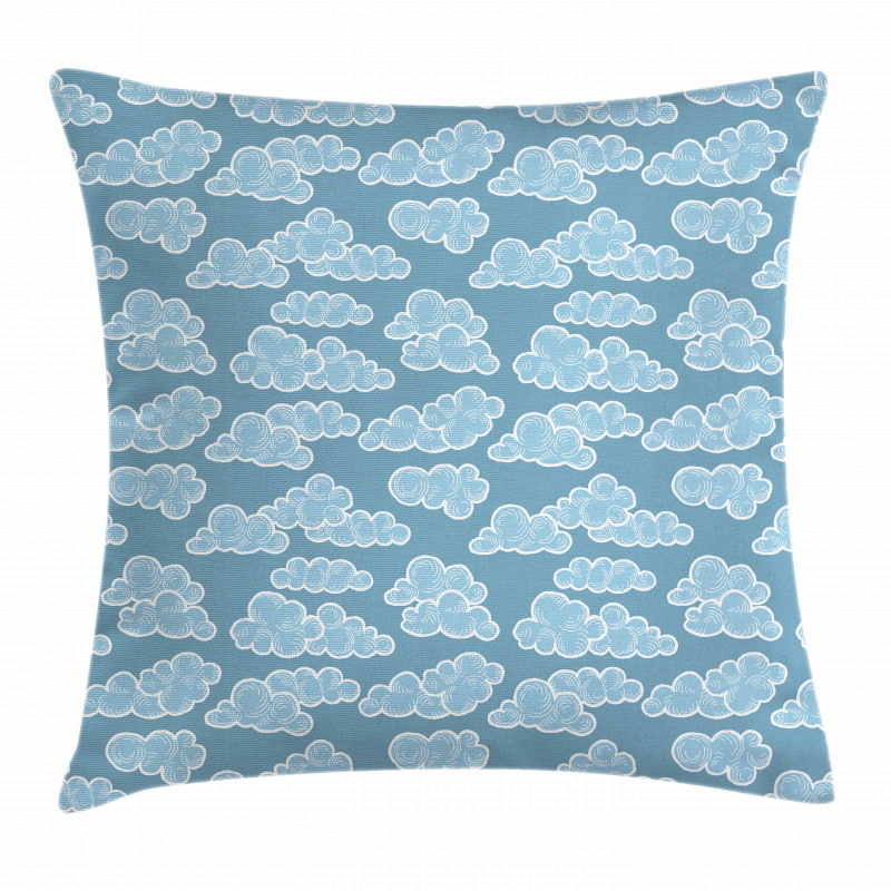 Doodle Style Weather Pillow Cover