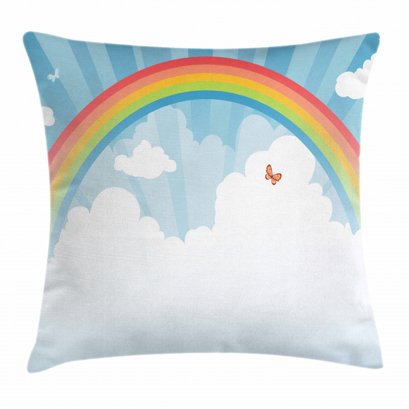 Colorful Rainbow Arc Pillow Cover
