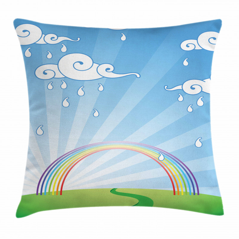 Sun Beams Behind a Hill Pillow Cover