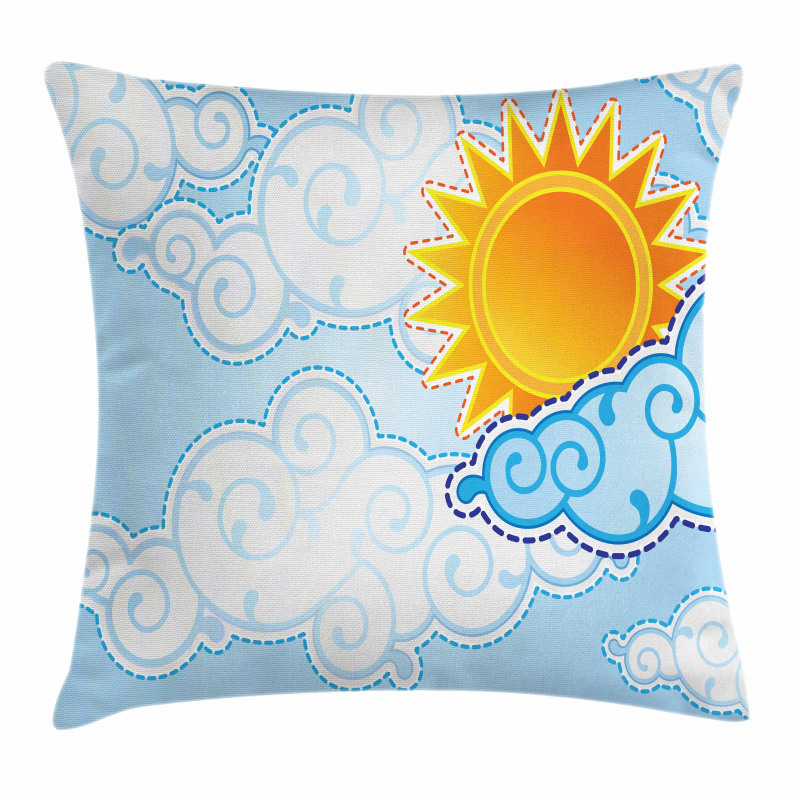 Cartoon Summer Swirls Pillow Cover