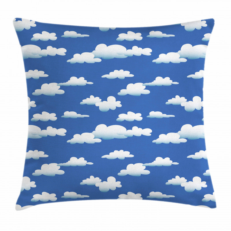 Computer Drawn Clouds Pillow Cover