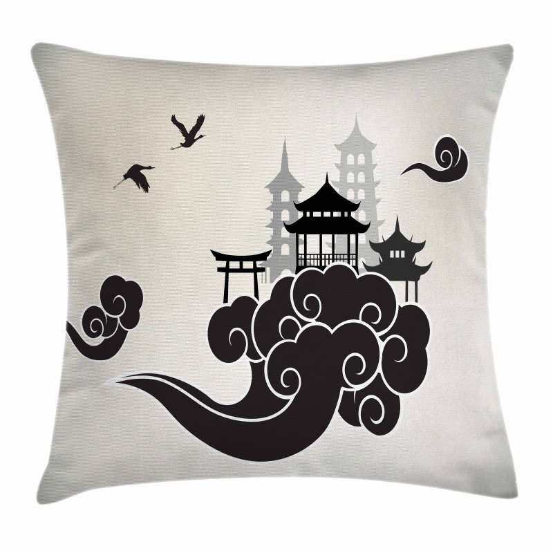 Pouff Figure and Pavilion Pillow Cover