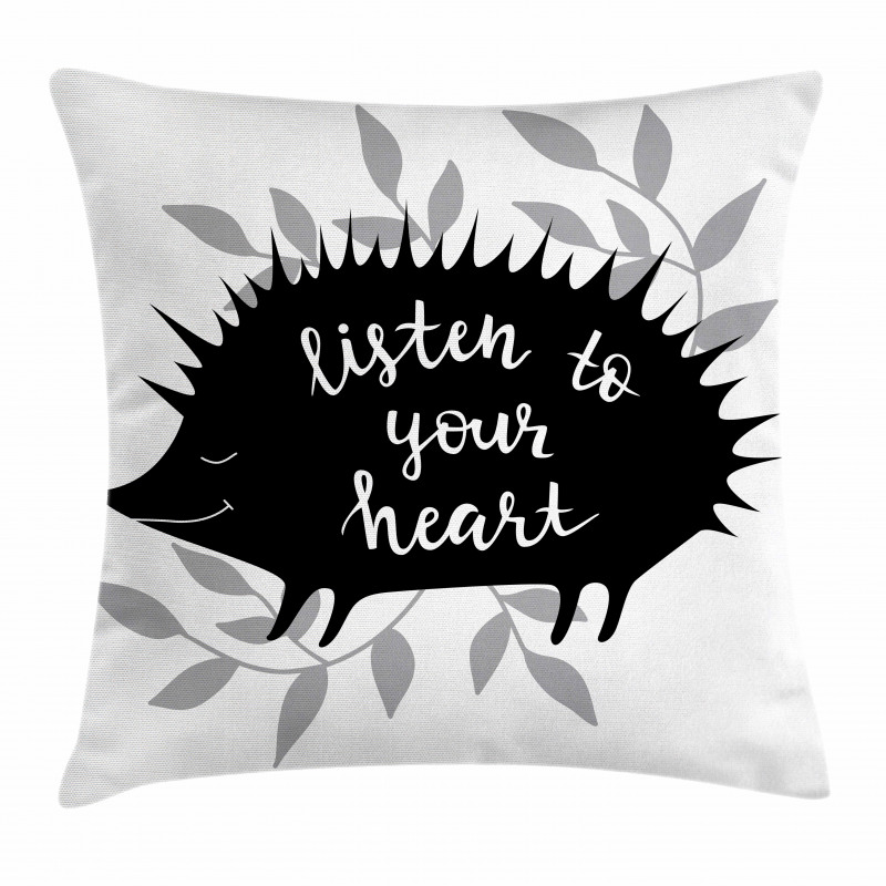 Silhouettes of Porcupine Pillow Cover
