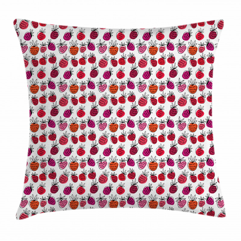 Pink Tone Doodle Pillow Cover