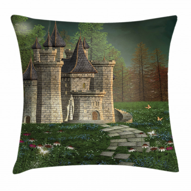 Fairy Castle Design Pillow Cover