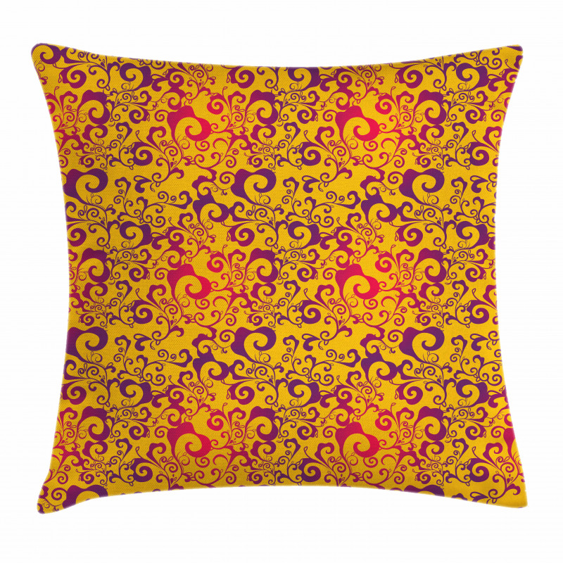 Antique Swirls Foliage Pillow Cover
