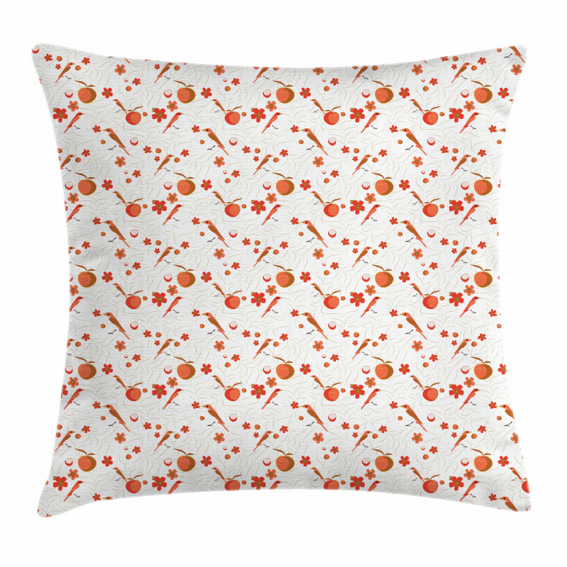 Woodland Flower Pattern Pillow Cover