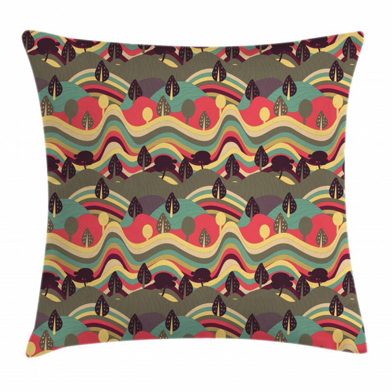 Landscape of Hills Pillow Cover