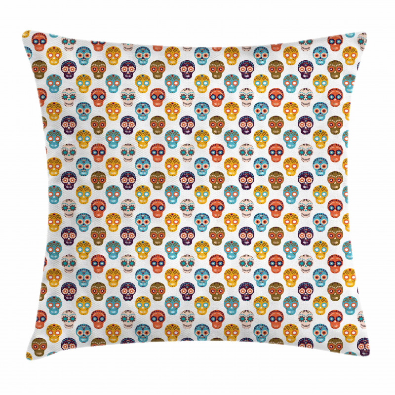 Floral Calavera Pillow Cover