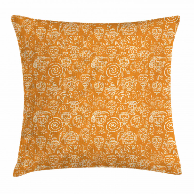 Doodle Swirl Flower Pillow Cover