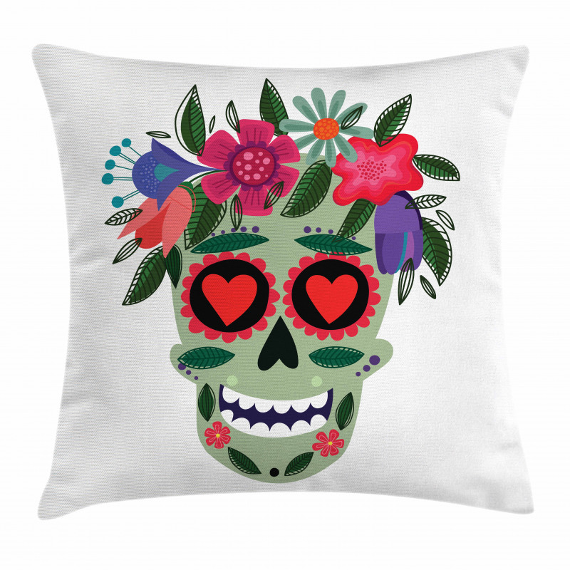 Mexican Floral Wreath Pillow Cover