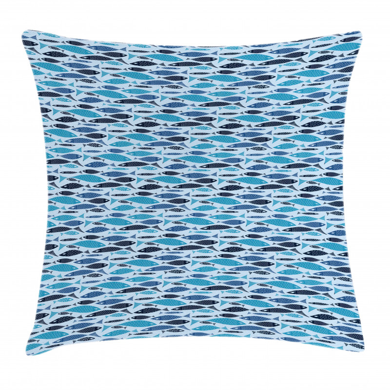 Underwater Fauna Scales Pillow Cover