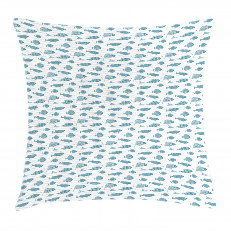 Exotic Ocean Fauna Pattern Pillow Cover