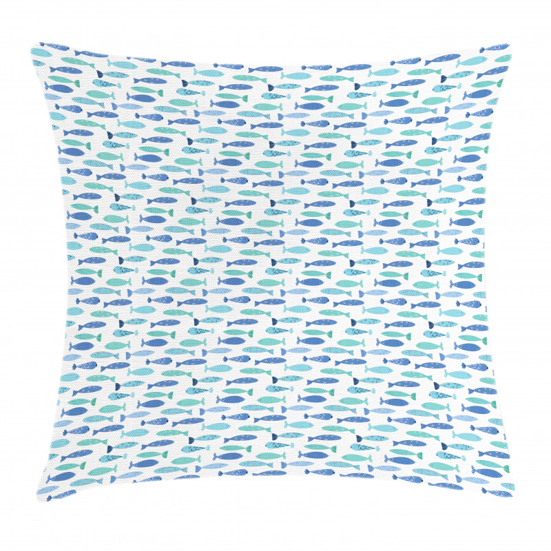 Doodle Baby Fish Group Pillow Cover