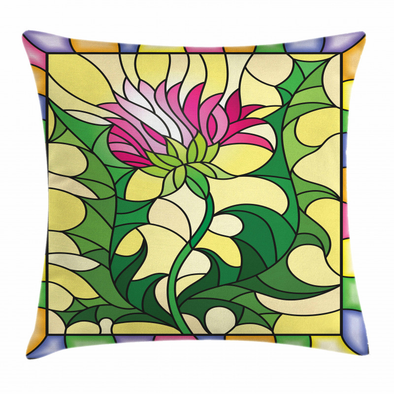 Stained Glass Style Pillow Cover