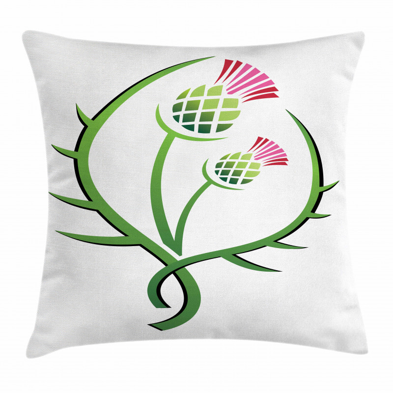 Graphic Flower Pillow Cover