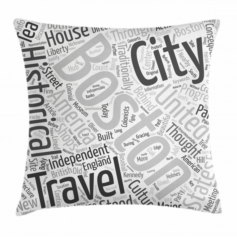 Worldcloud for Tourists Pillow Cover