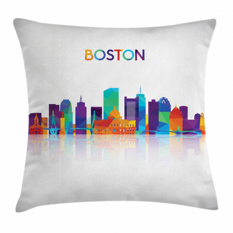 City Skyline Silhouette Pillow Cover