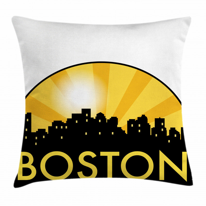 Radial Beamed Sun Effect Pillow Cover