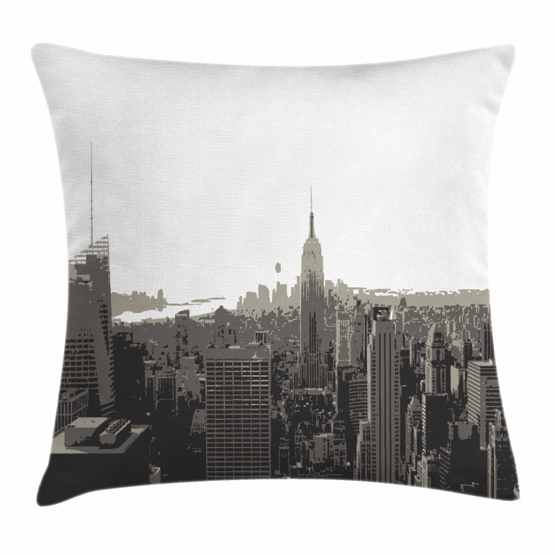 Aerial View of the City Pillow Cover