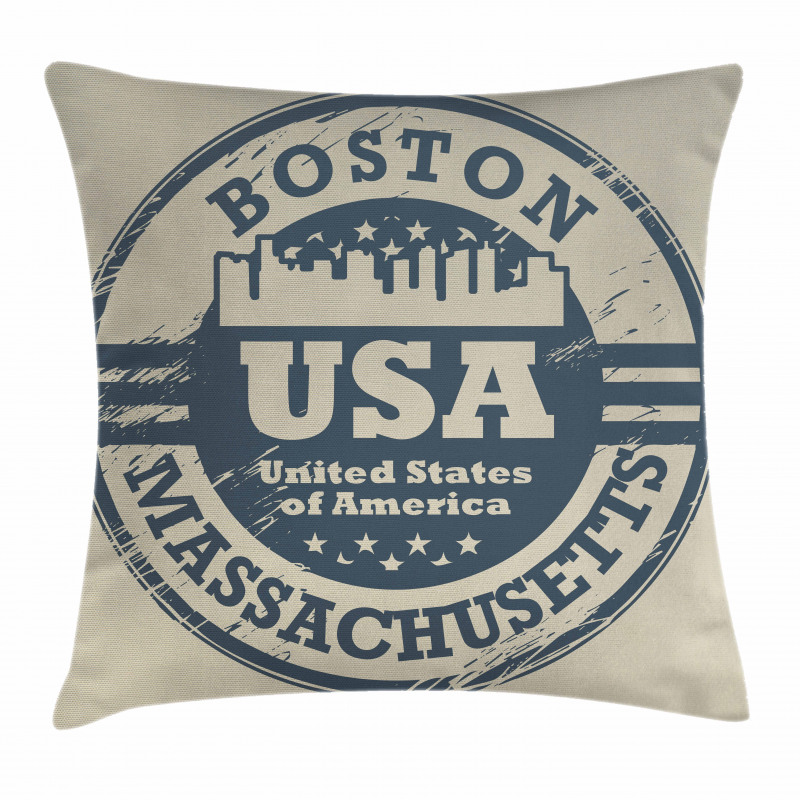 Passport Stamp Design Pillow Cover