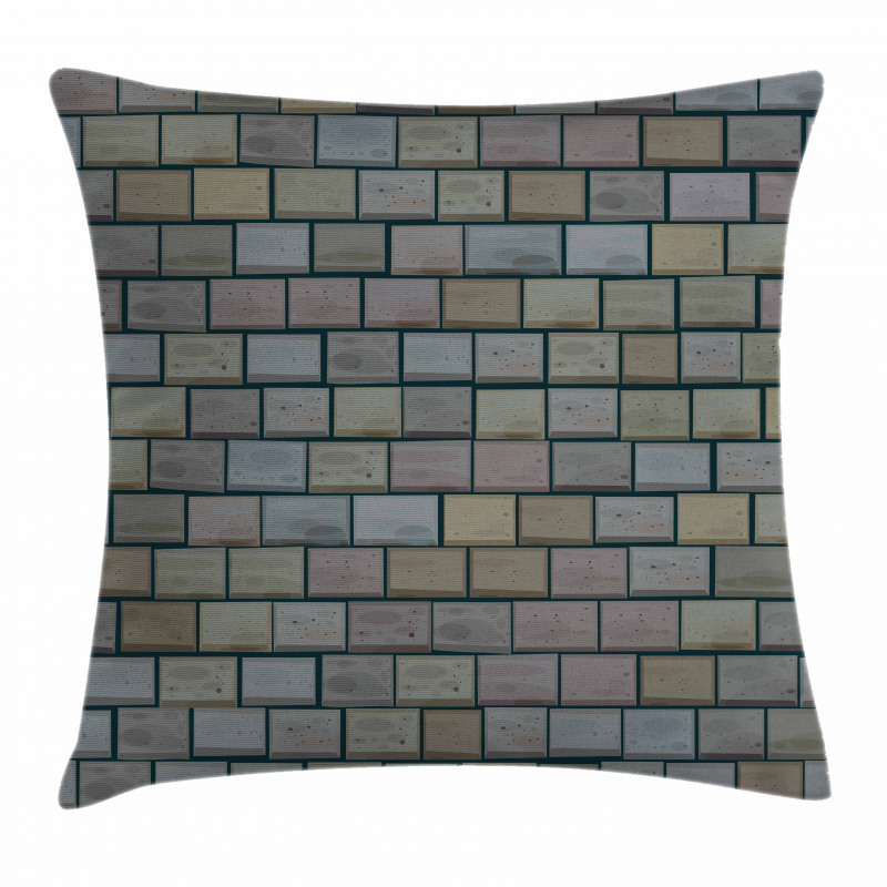 Stained Stone Brick Pillow Cover