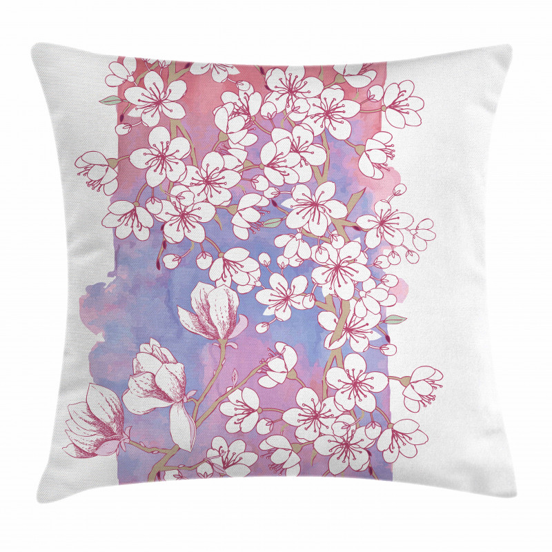 Japanese Spring Bloom Pillow Cover