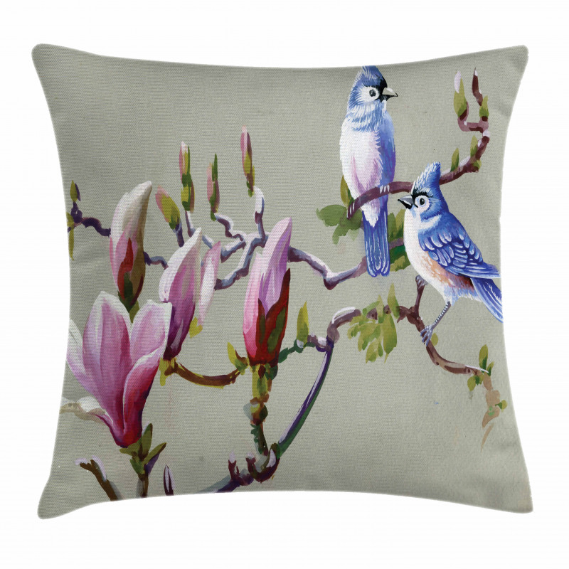 Waxwing Sparrow Bird Pillow Cover