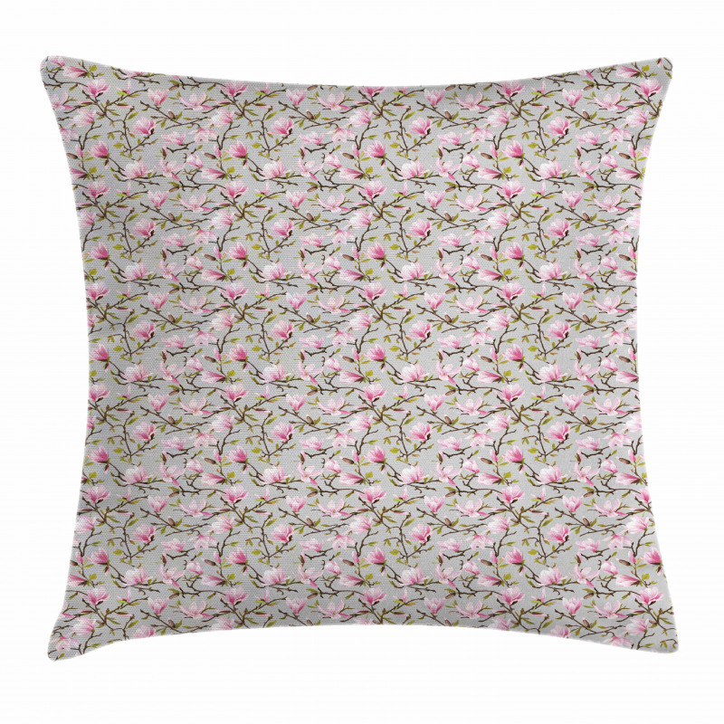 Watercolor Magnolias Pillow Cover