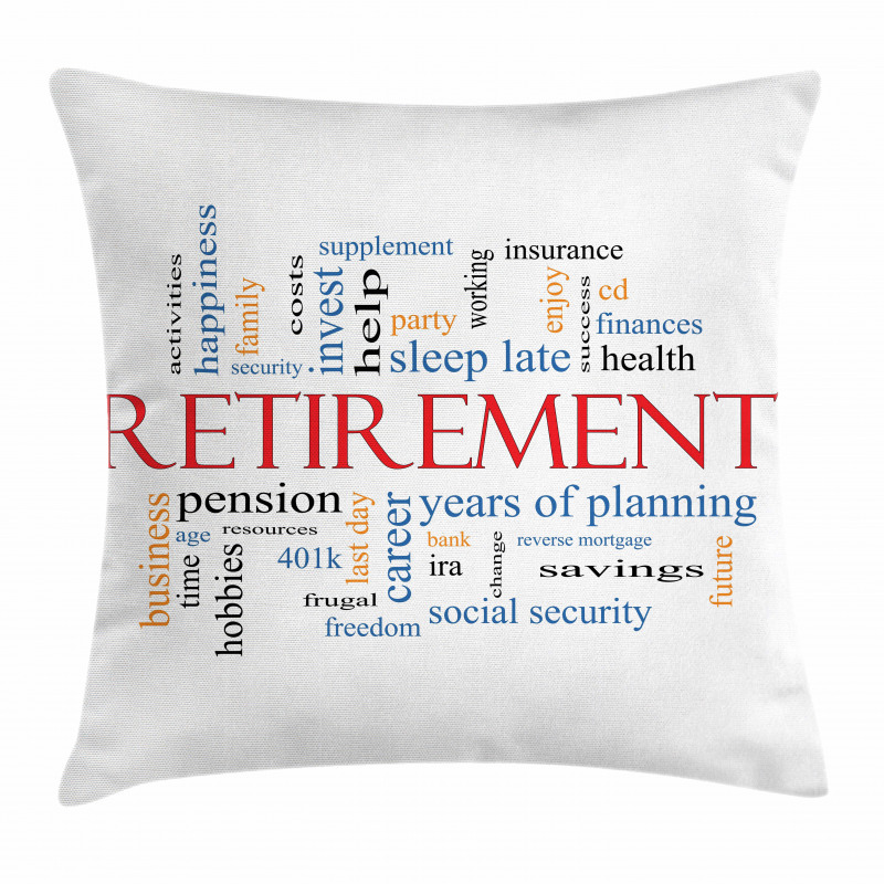 Word Cloud Concept Pillow Cover