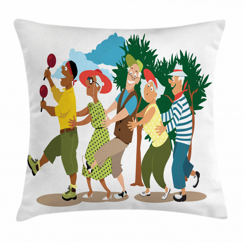 Line Dance Holiday Pillow Cover