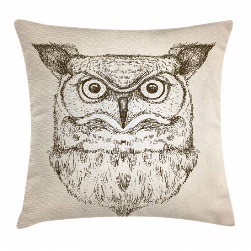 Wildlife Animal Head Sketch Pillow Cover
