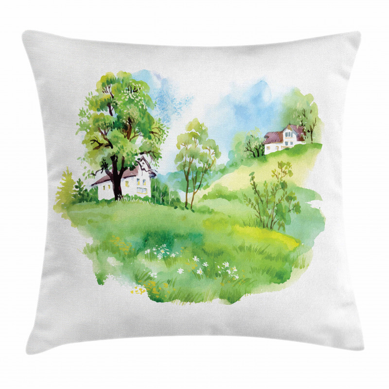 Rural Life in the Nature Pillow Cover